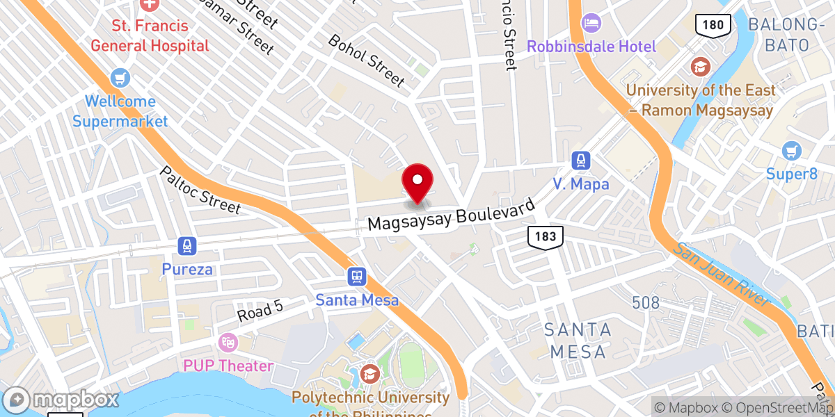 Map showing location of United Bethel Church (UBC)