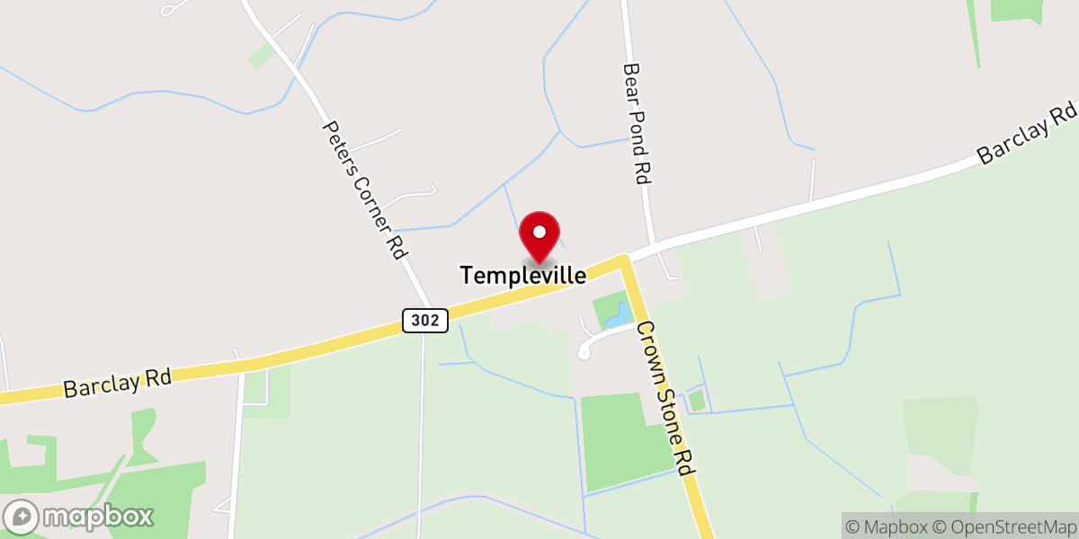 Map showing location of Templeville Community Church