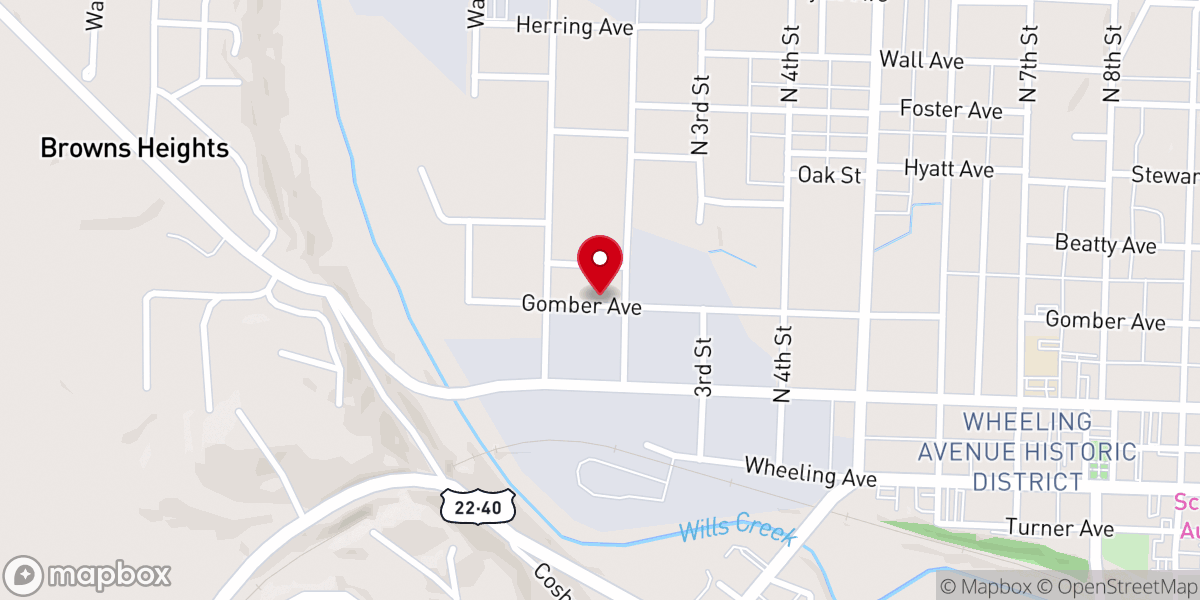 Map showing location of Westside Pentecostal Church