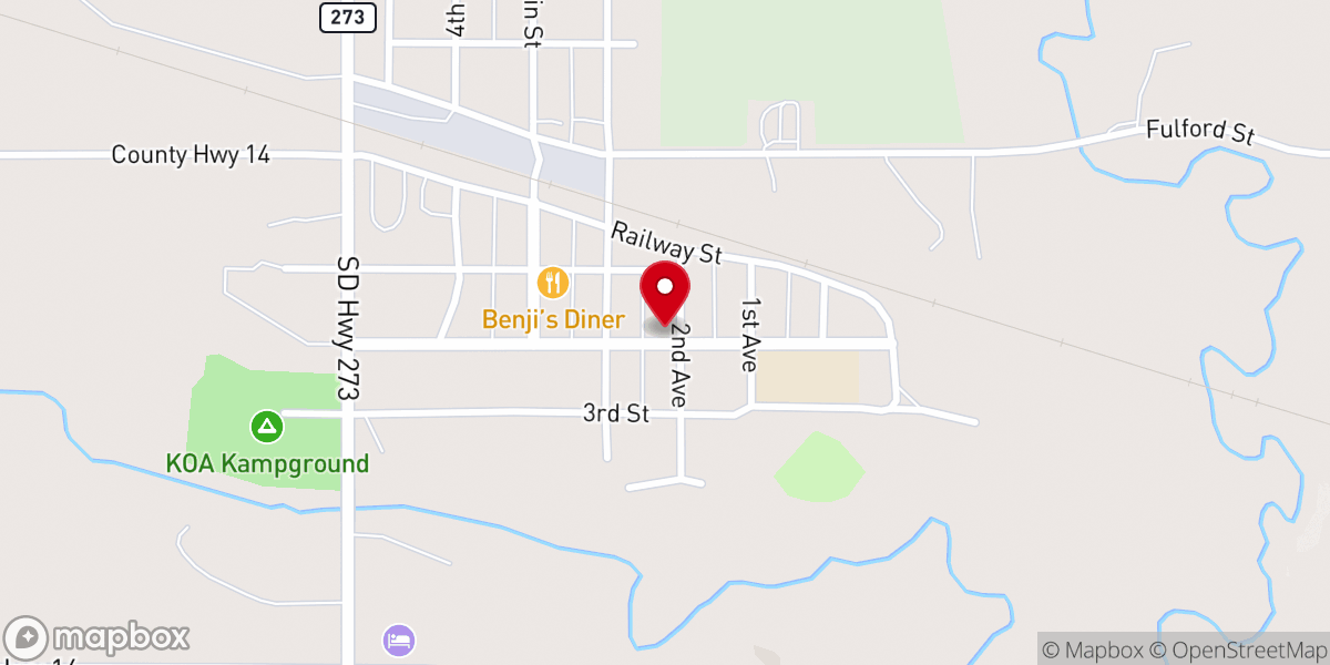 Map showing location of Prairie Methodist Church of getting bread
