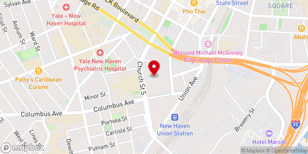 Map showing location of St. Basil's Greek Orthodox Church