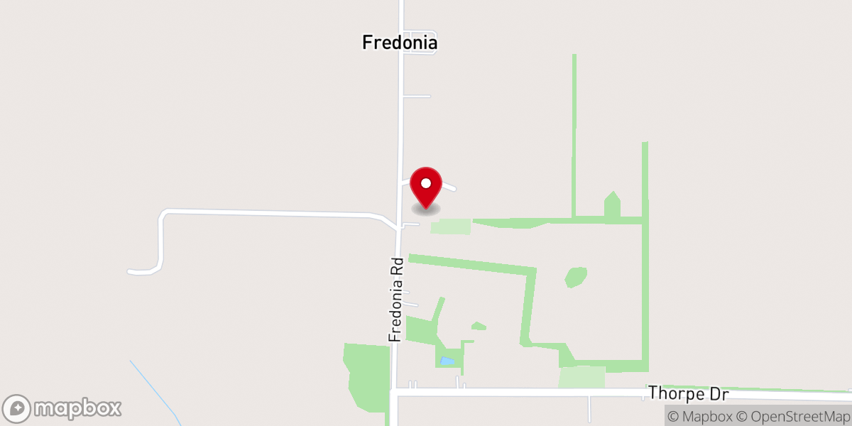 Map showing location of Greater Fredonia Baptist Church
