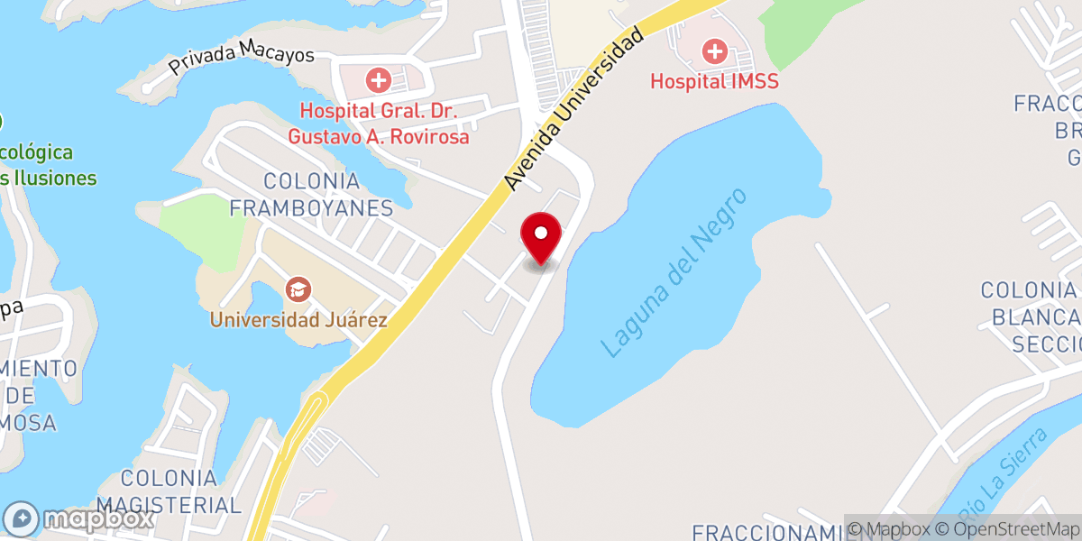 Map showing location of Iglesia Nueva Generación
