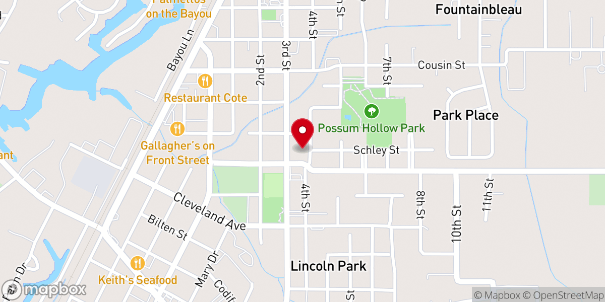 Map showing location of Tabernacle Missionary Baptist Church