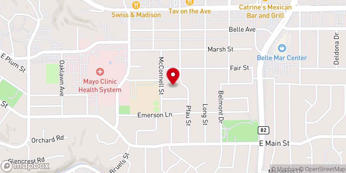 Map showing location of Christ the King Lutheran Church