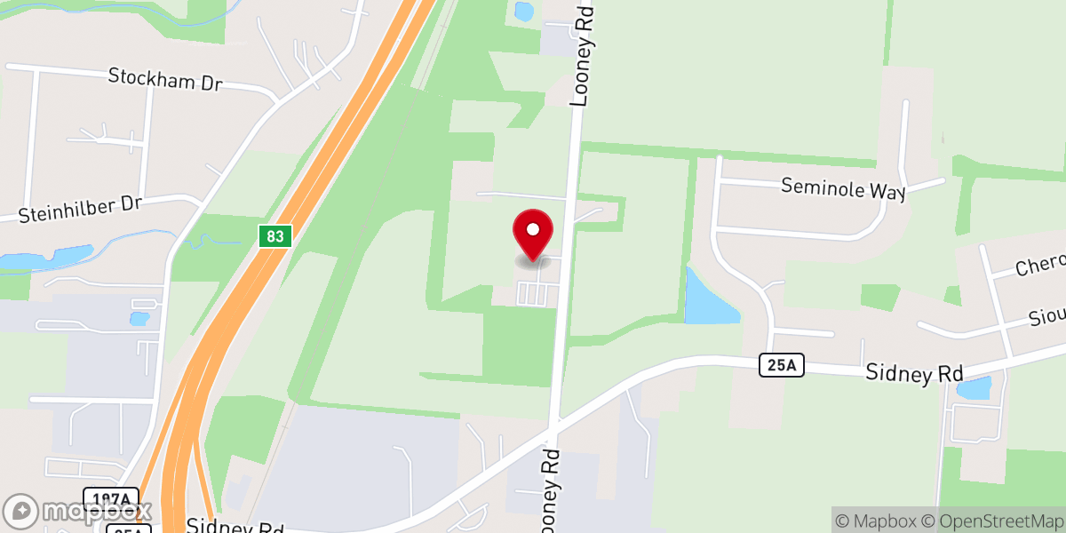 Map showing location of Crossroad Church of God