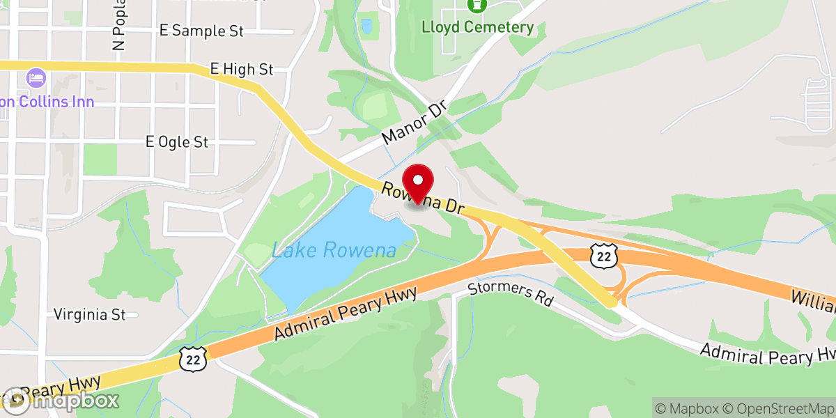 Map showing location of Lakeside Community Church