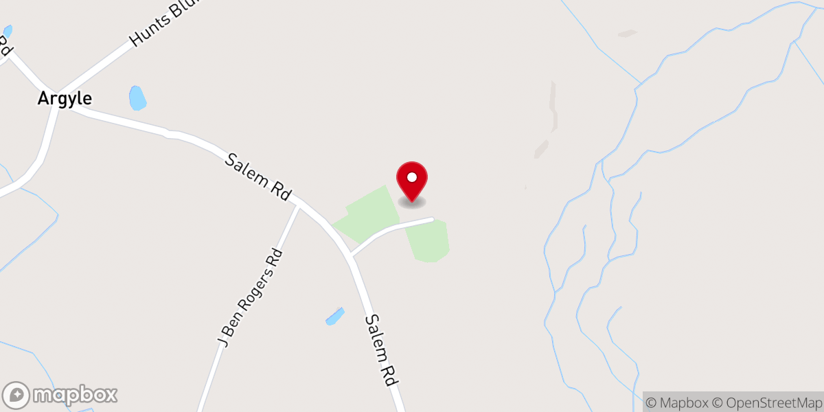 Map showing location of Cedar Fall Missionary Baptist Church