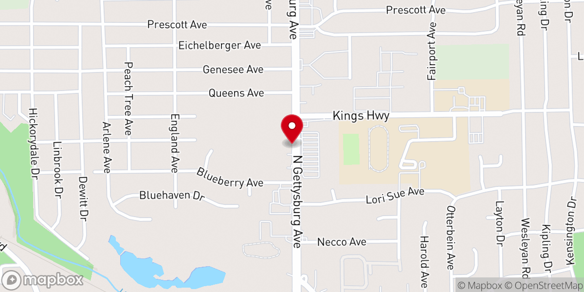 Map showing location of New Testament Missionary Baptist Church