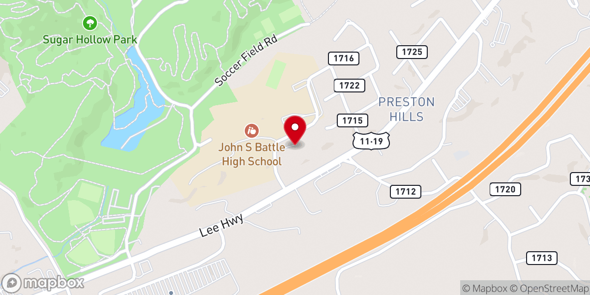 Map showing location of Grace Pentecostal Holiness Tabernacle