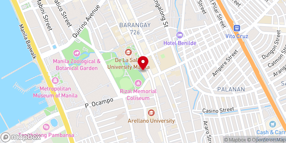 Map showing location of Evangelical Covenant Church Manila