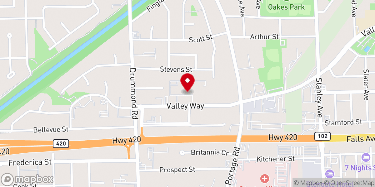 Map showing location of The Gate Alliance Church