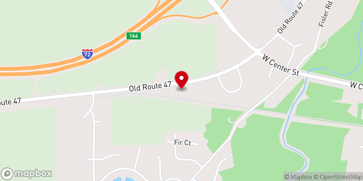 Map showing location of Christ Lutheran Church