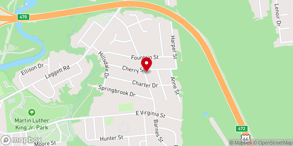 Map showing location of Hillsdale Baptist Church