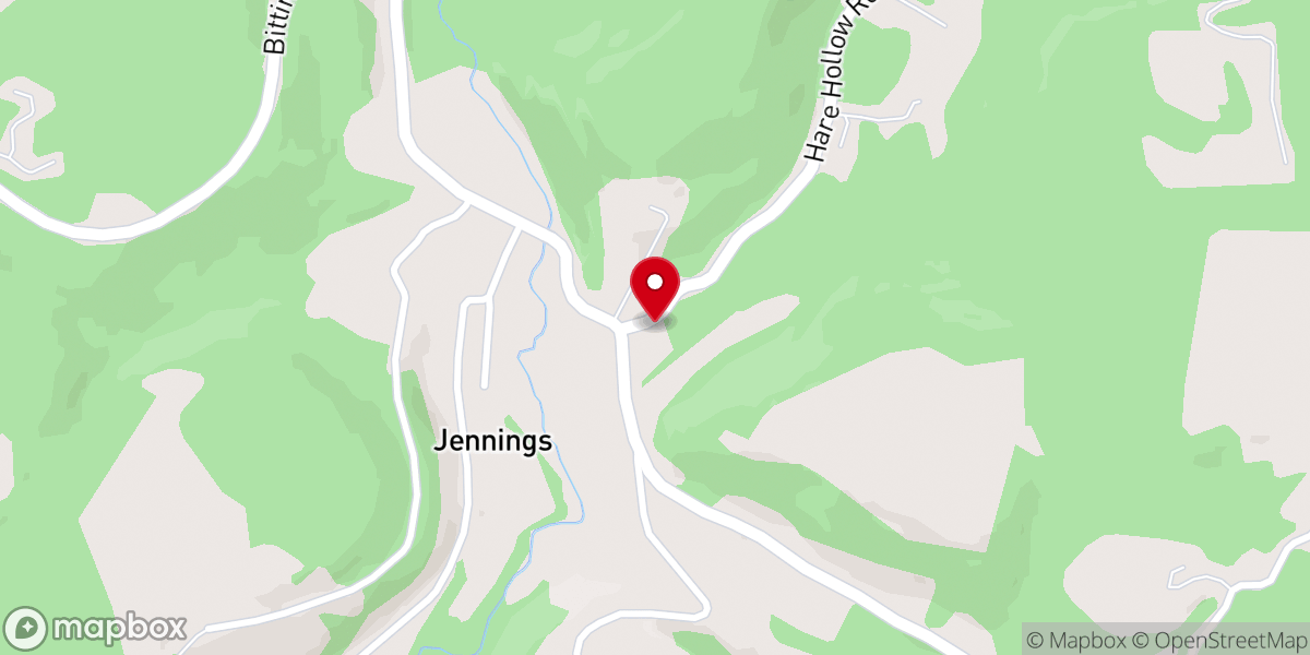 Map showing location of Jennings United Methodist Church