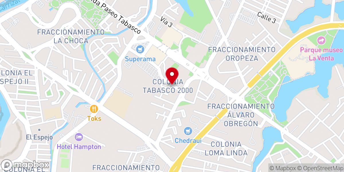 Map showing location of Iglesia «Palabra de Vida»