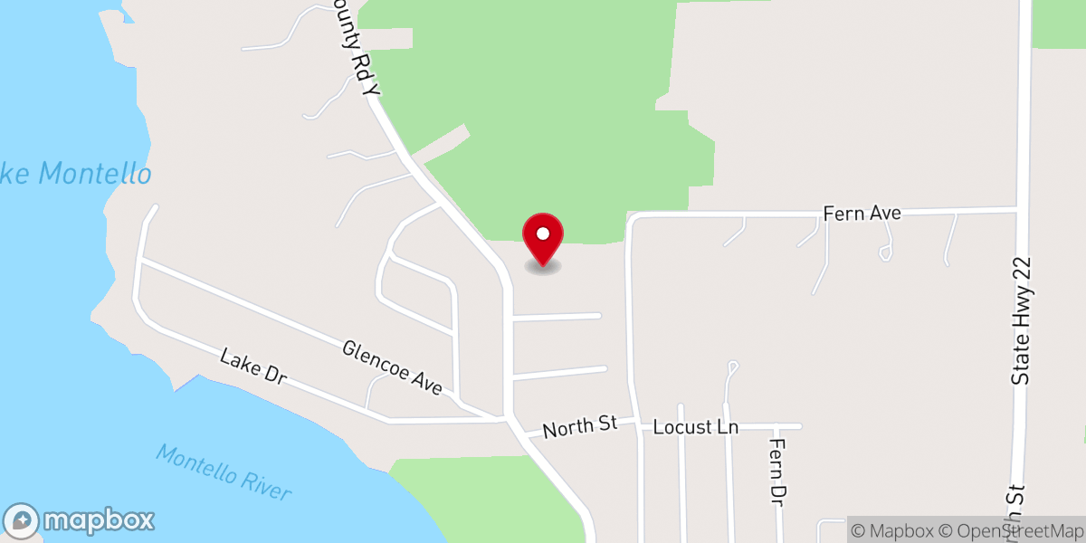 Map showing location of Marquette Community Church