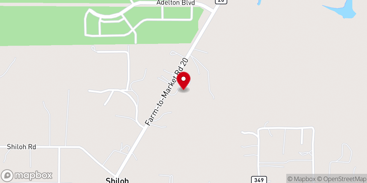 Map showing location of Church of Christ-Bastrop