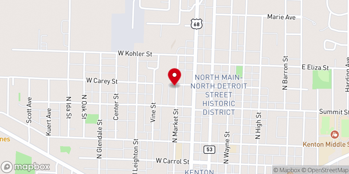 Map showing location of Payne Chapel AME Church