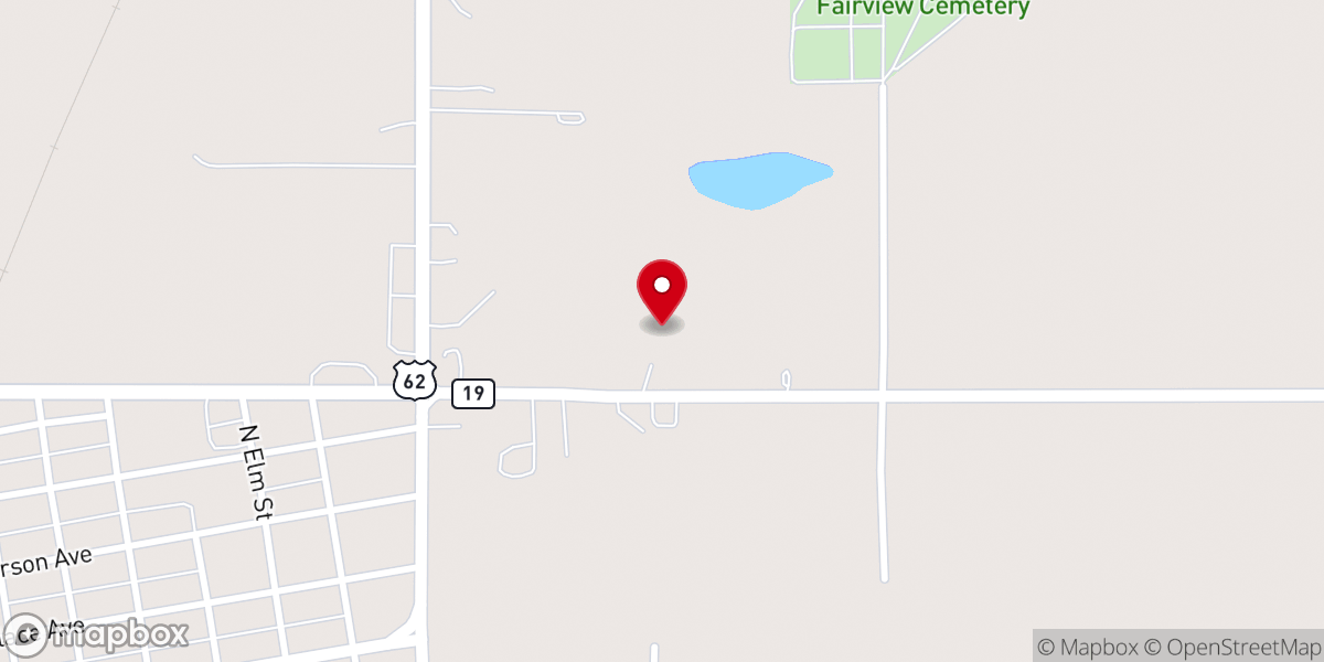 Map showing location of Pentecostal Church