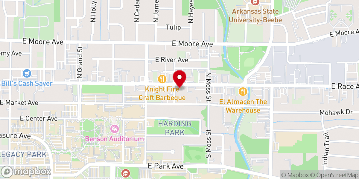 Map showing location of 100 Families Resource Center - White and Woodruff County