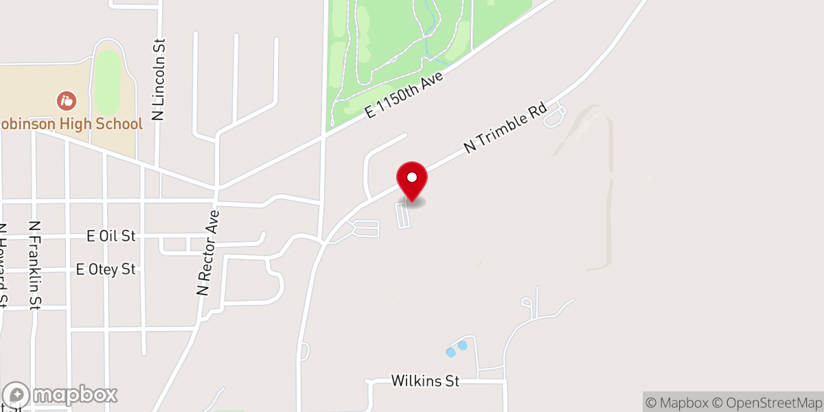 Map showing location of First Christian Church
