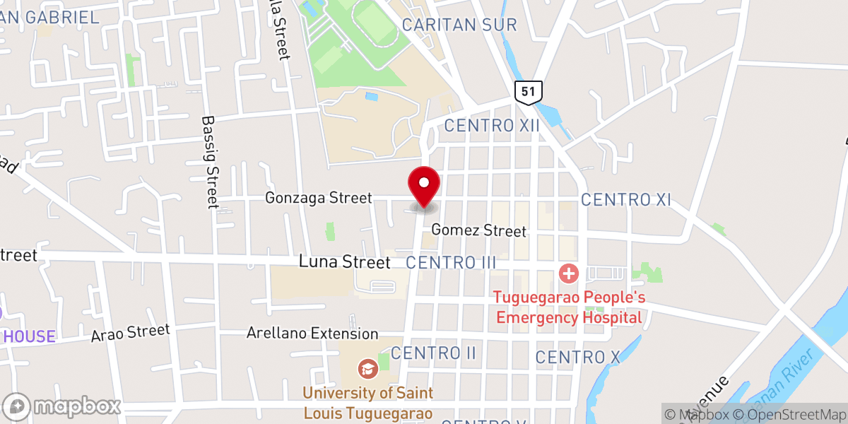 Map showing location of UCKG TUGUEGARAO