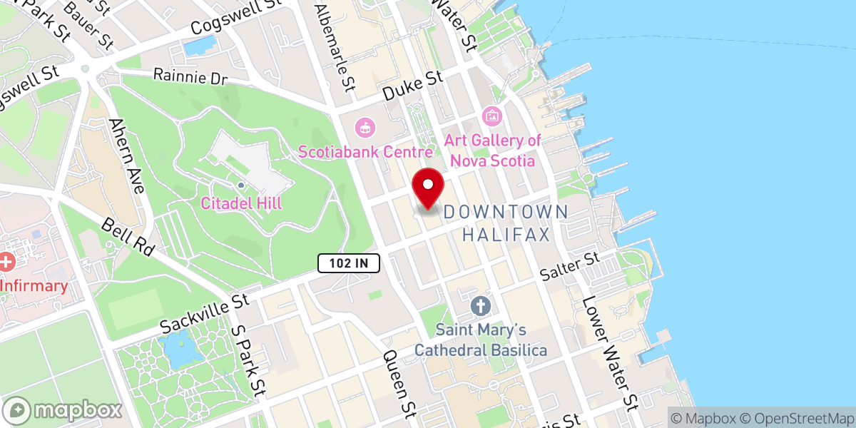 Map showing location of Halifax Convention Centre