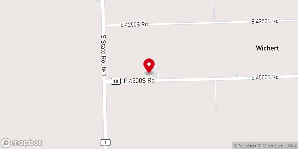 Map showing location of First Reformed Church of Wichert