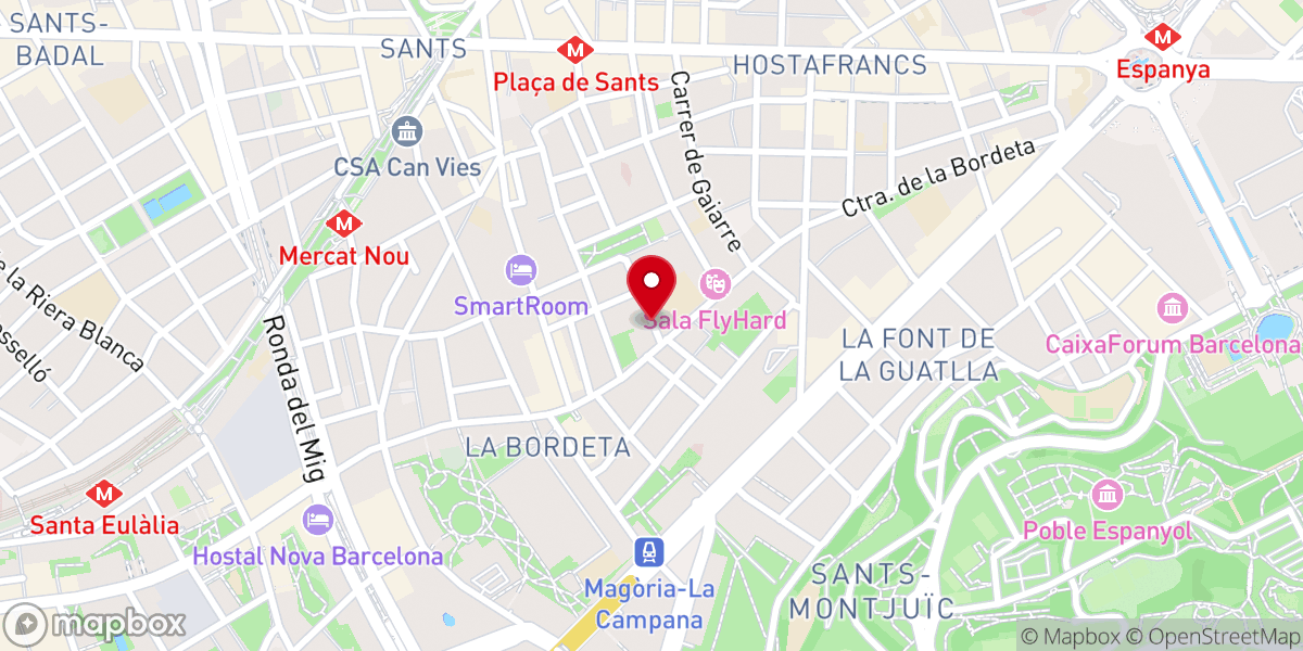 Map showing location of Iglesia Evangélica Poder Fuego y Gloria