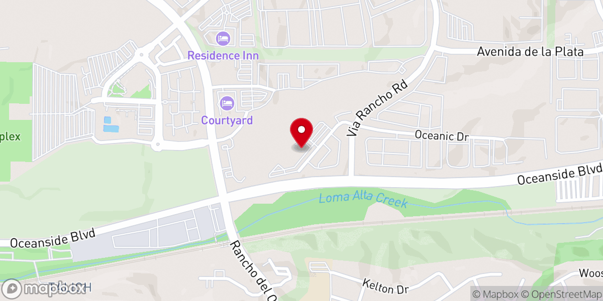 Map showing location of Calvary Chapel Oceanside
