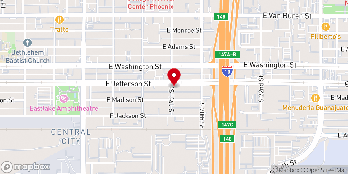 Map showing location of Greater Friendship Baptist Church