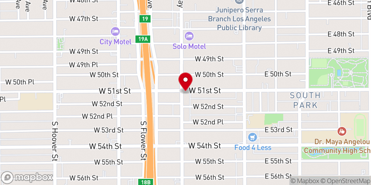 Map showing location of Paradise Baptist Church