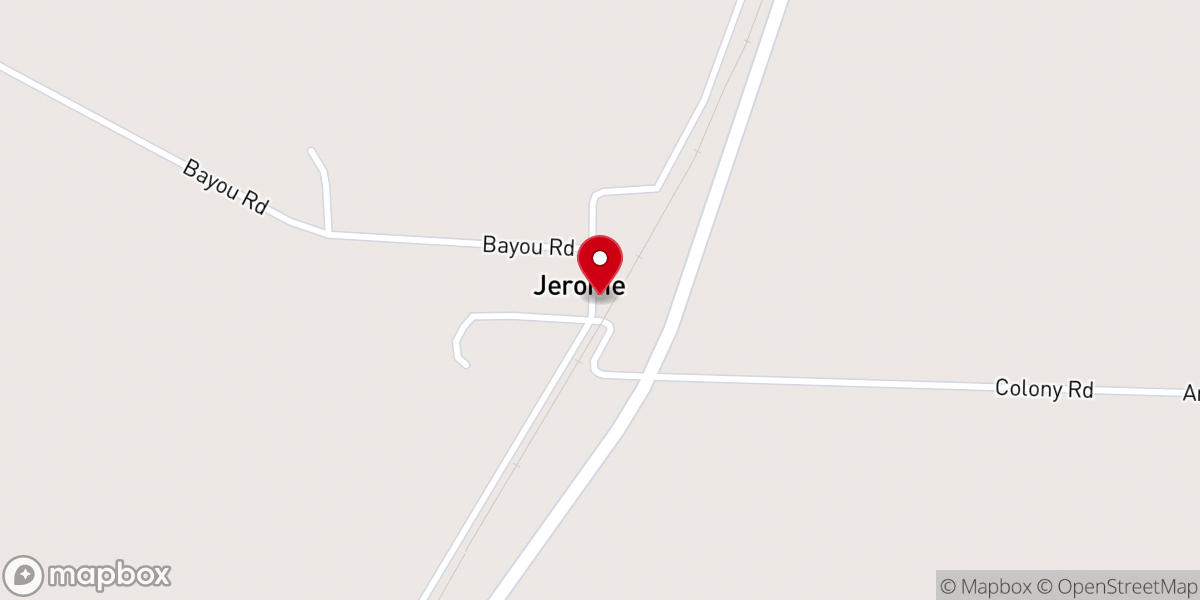 Map showing location of Jerome Baptist Church