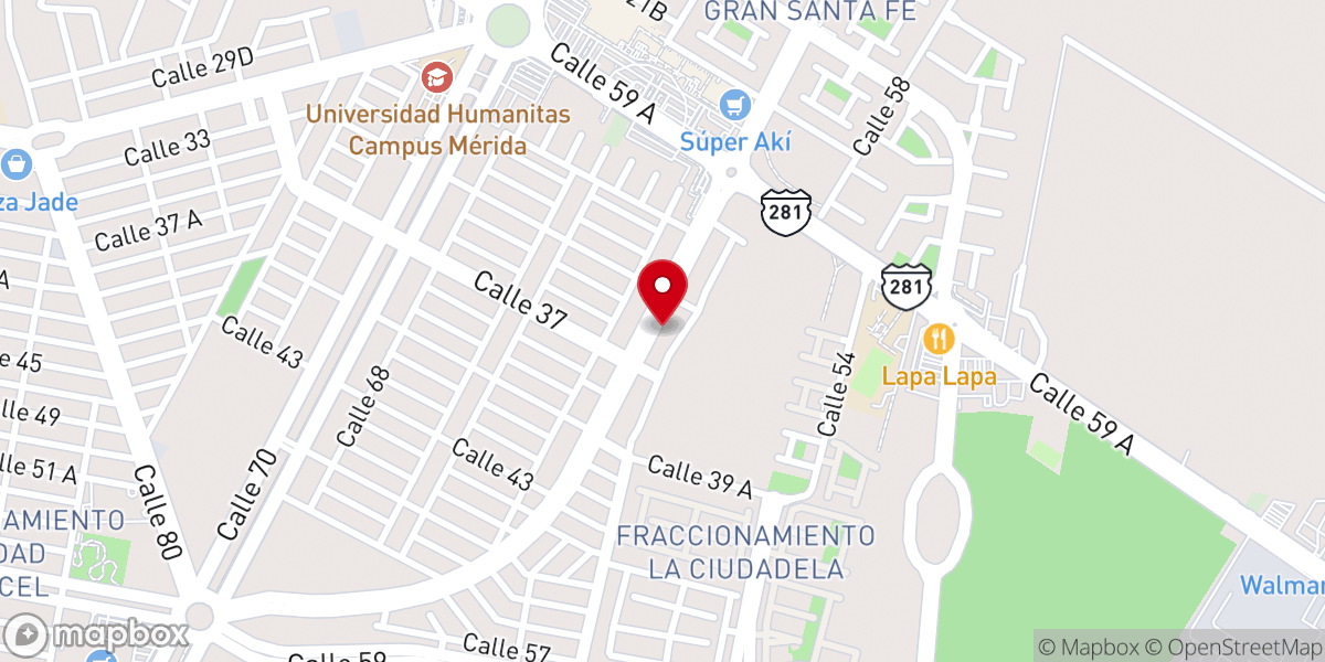 Map showing location of Iglesia Cristiana Santa Fe