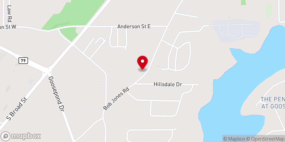 Map showing location of Goosepond Church of God