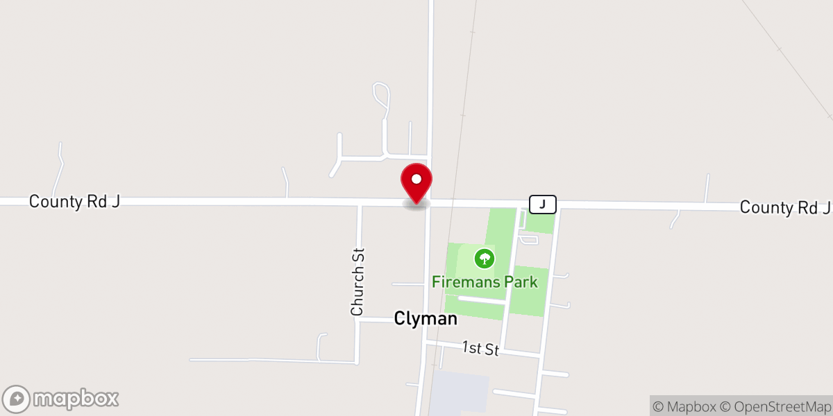Map showing location of Zion Lutheran Church