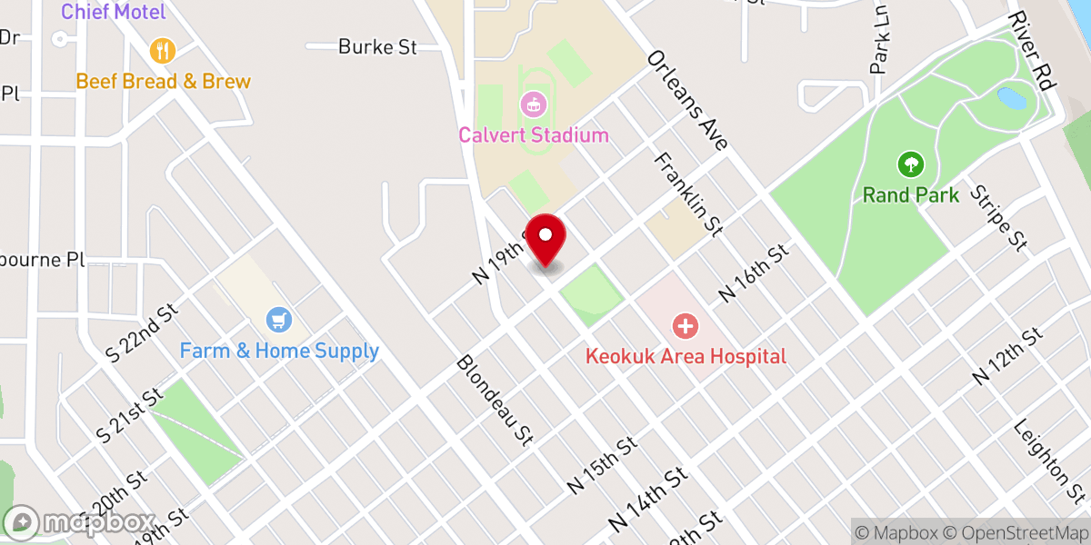 Map showing location of Crossview Keokuk