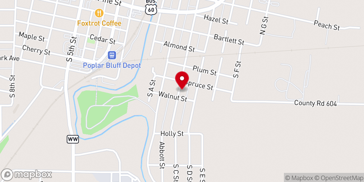 Map showing location of Crossroads Ministry