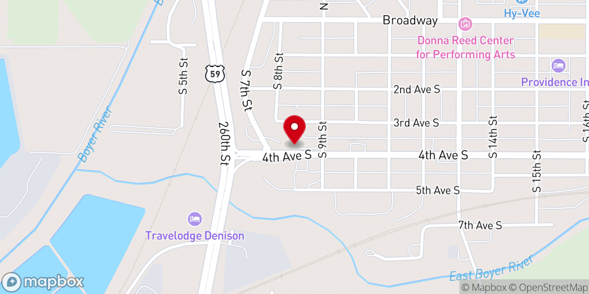 Map showing location of Cronk's Cafe