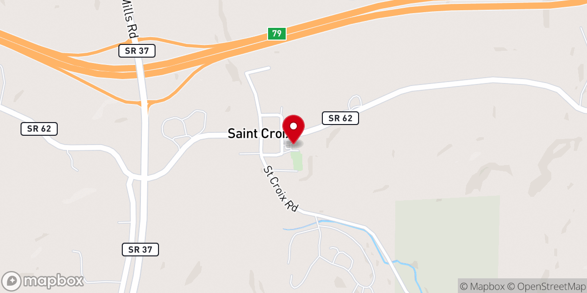 Map showing location of Holy Cross Church