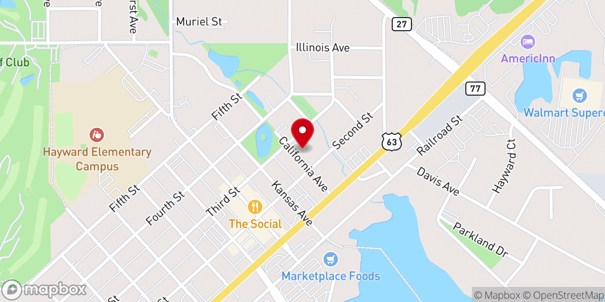 Map showing location of The Episcopal Church of the Ascension