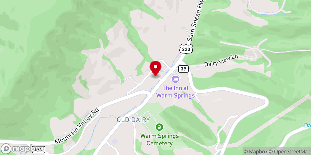 Map showing location of Warm Springs Pools