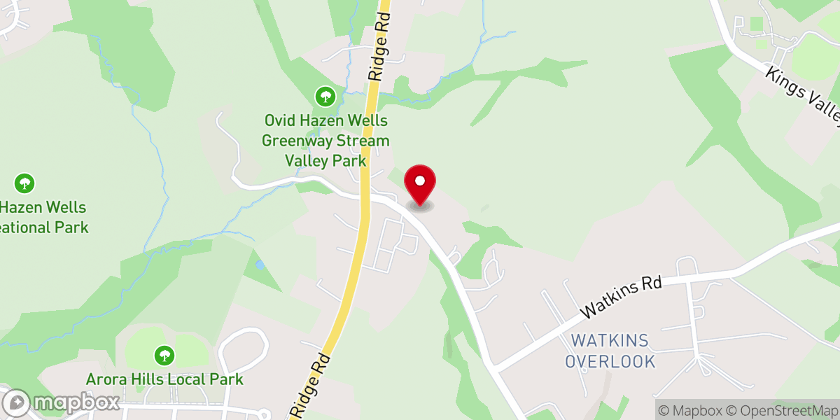 Map showing location of Upper Seneca Baptist Church