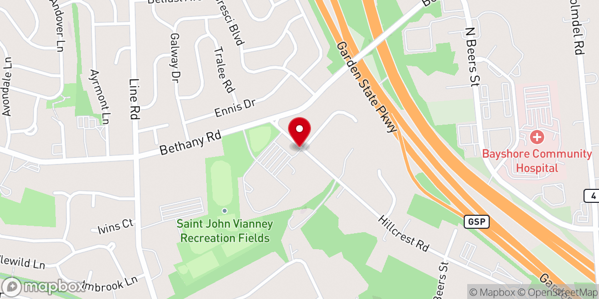 Map showing location of St. Benedict Roman Catholic Church & School