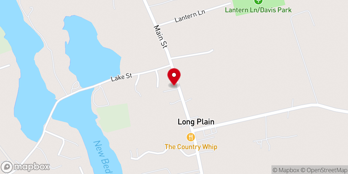 Map showing location of Long Plain United Methodist Church