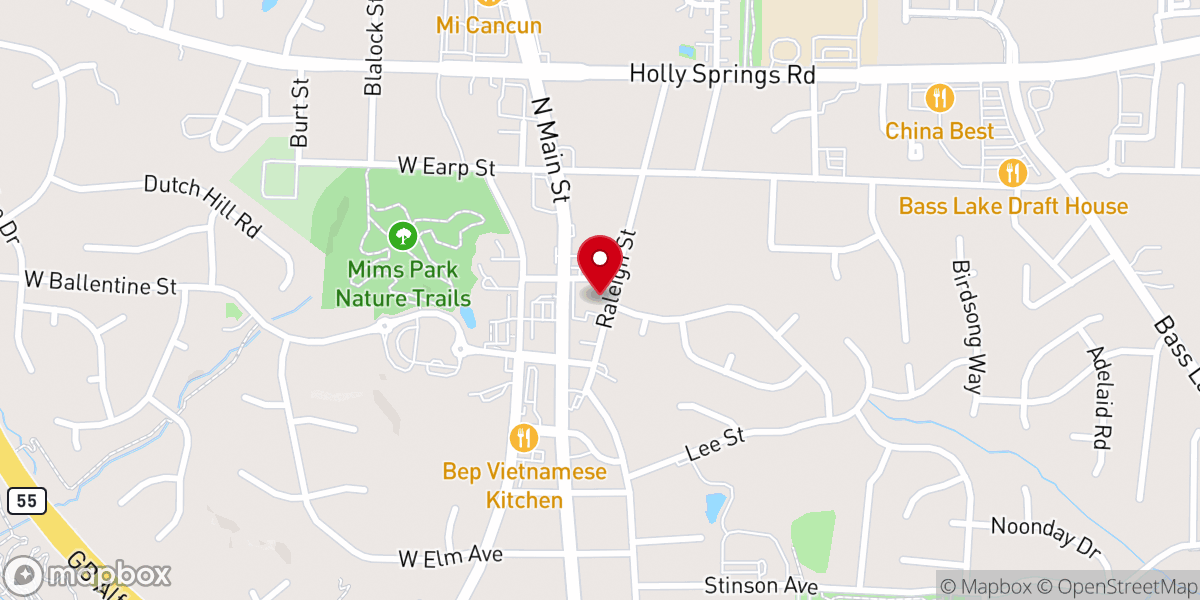 Map showing location of Lake Springs Church