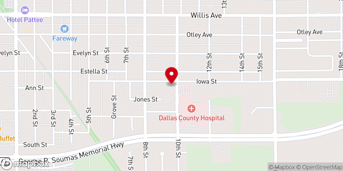 Map showing location of St Martin's Episcopal Church