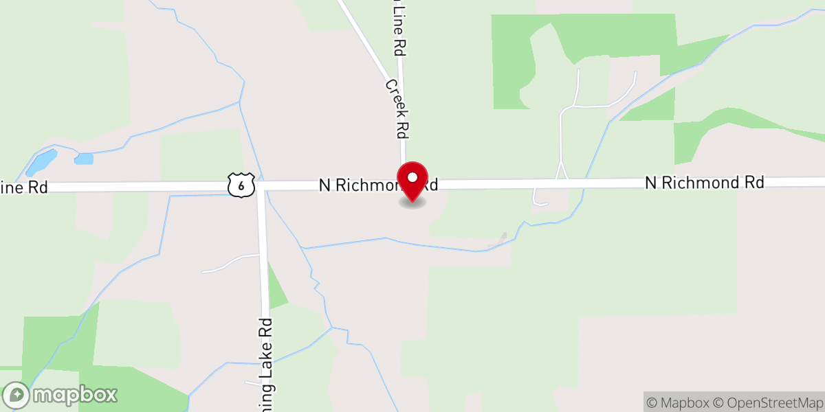 Map showing location of Pennline Church of Christ