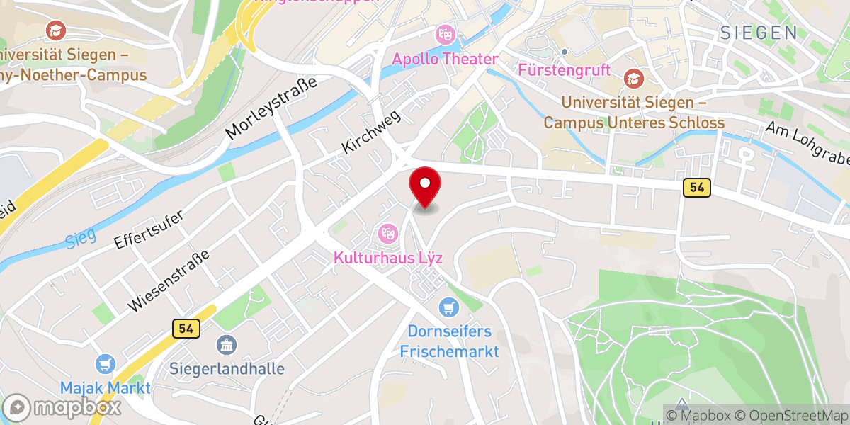 Map showing location of Gemeindehaus - Ev. Martini-Kirchengemeinde Siegen